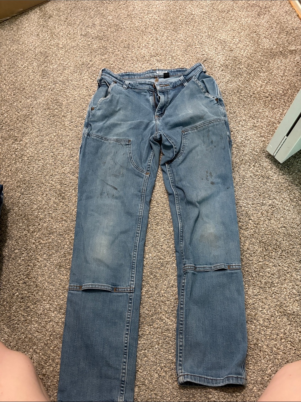 Carhartt Straight Leg Work Jeans in Blue